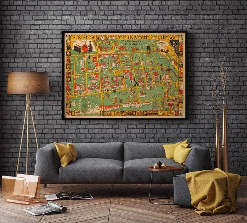 Chicago University Map Print| Art History