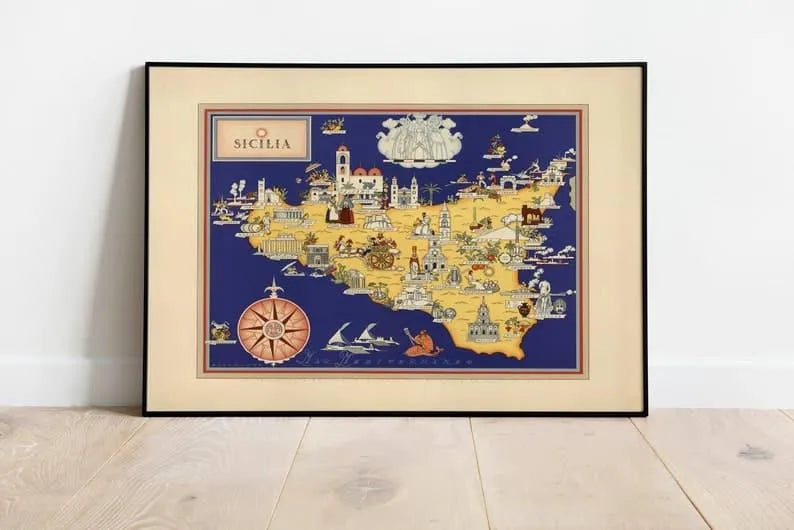 China Map Print| Art History| 1945 China Map Wall Art China Map Print| Art History| 1945 China Map Wall Art Sicily Map Print| Art History| 1939 Sicily Map Wall Art 