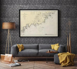 China Southeast Coast Map Print Hong Kong Map Poster