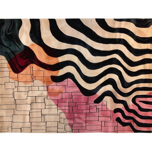 Chroma Waves Hand Tufted Rug 