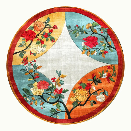 Cinematic Garden Hand Tufted Round Rug