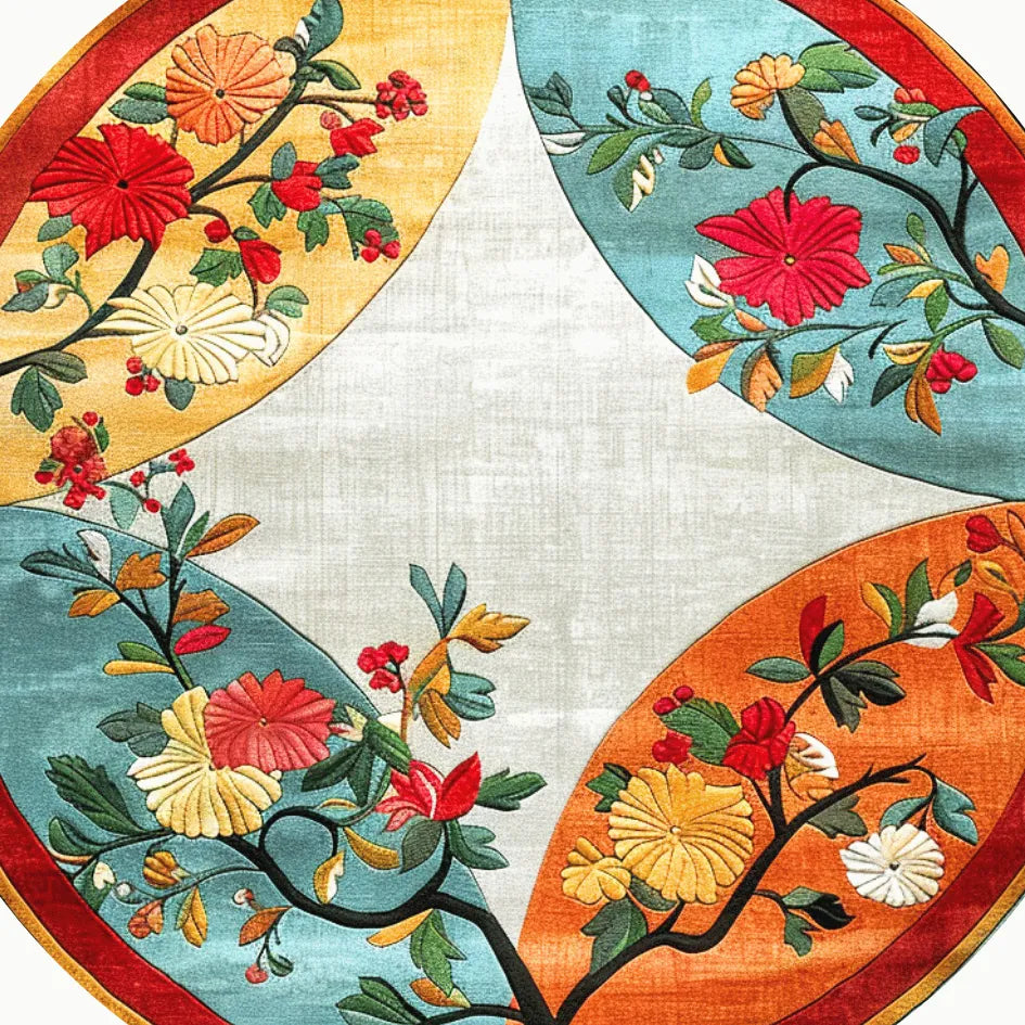 Cinematic Garden Hand Tufted Round Rug