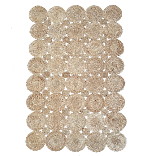 Circle of Life Braided Area Jute Rug - Natural