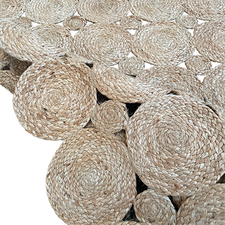 Circle of Life Braided Area Jute Rug - Natural