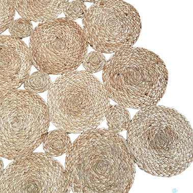 Circle of Life Braided Area Jute Rug - Natural