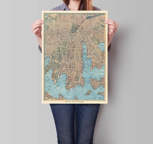 City Map of Sydney| Maps of Australia| Poster Print City Map of Sydney| Maps of Australia| Poster Print 