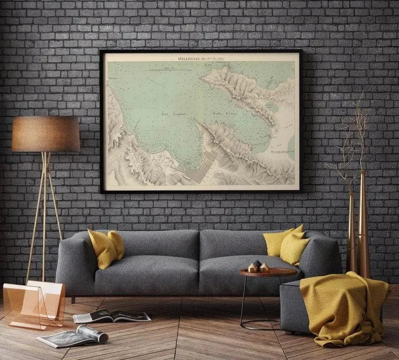 City Map of Wellington| Maps of New Zealand Poster Print