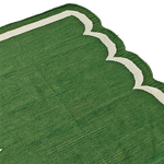 Classic Green Scallop Cotton Rug