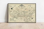 Marietta City Map Wall Print| Framed Map Wall Decor