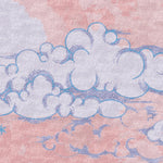 Clouds and Star Pink Sky Hand Tufted Wool Rug