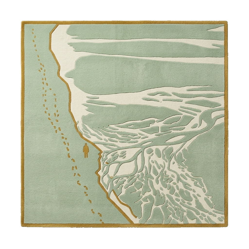 Coastal Ebb & Flow Square Hand Tufted Rug
