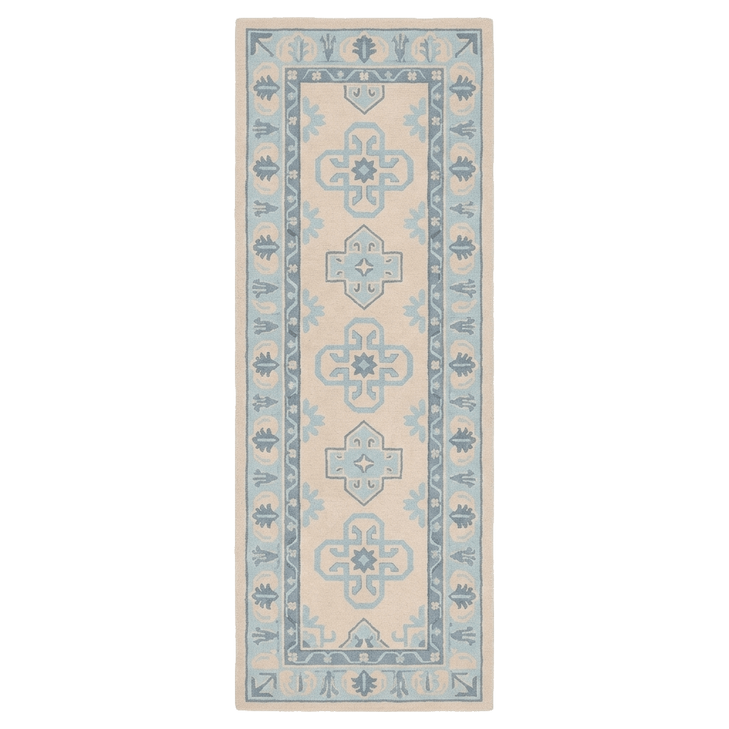 Coastal Tile Hand Tufted Runner Rug - MAIA HOMES