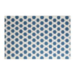 Cobalt Honeycomb Dot Flatweave Rug - alternate view