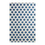 Cobalt Honeycomb Dot Flatweave Rug