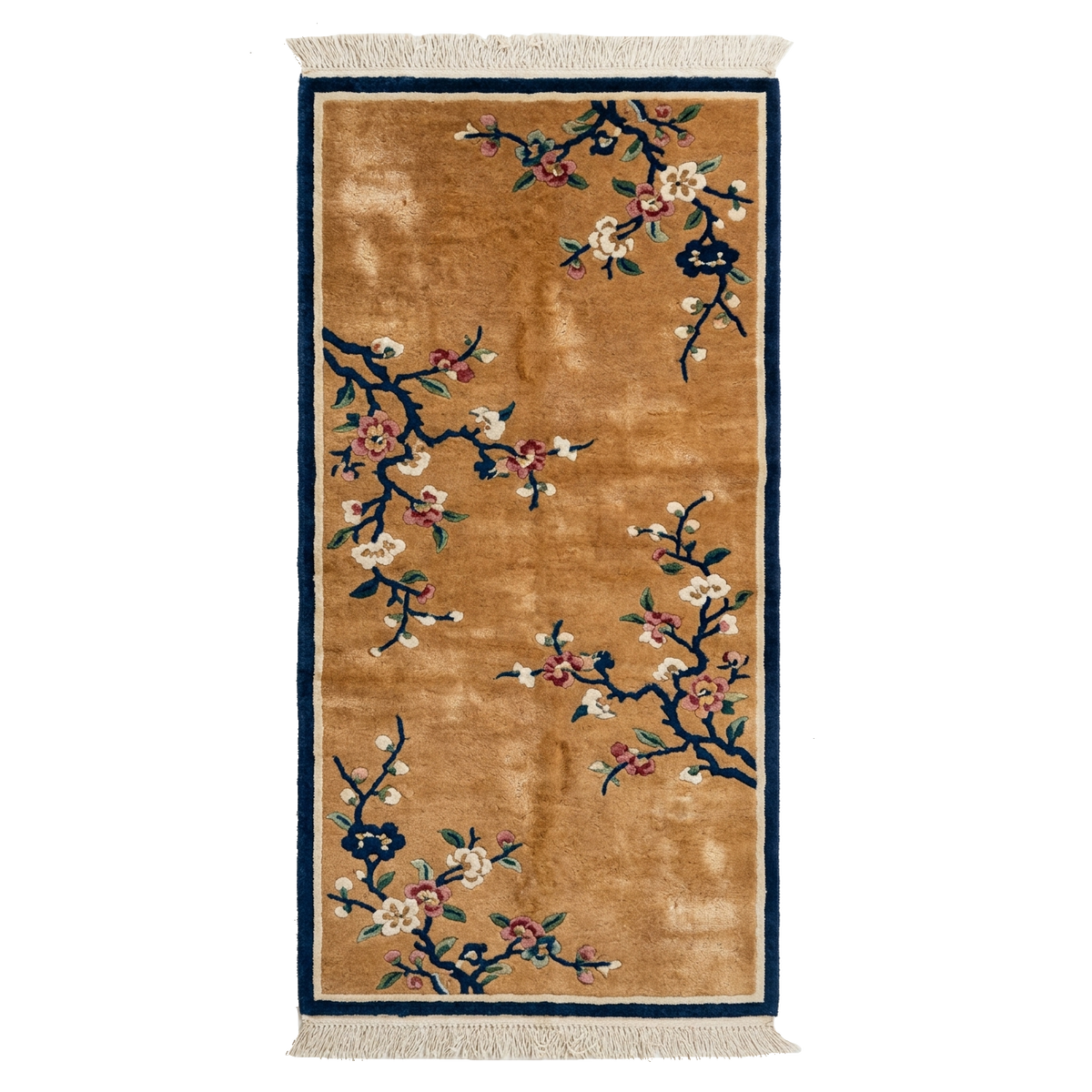 Cobalt Garden Hand Knotted Rug 