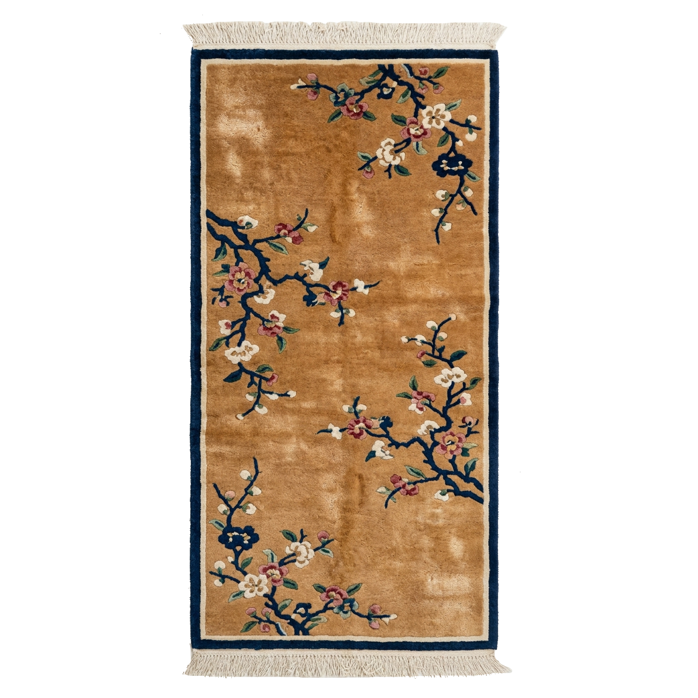 Cobalt Garden Hand Knotted Rug 