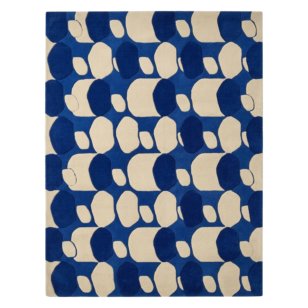 Cobalt Pebble Hand Tufted Wool Rug