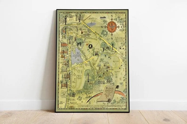 Colgate University Map Print 1927| Art History