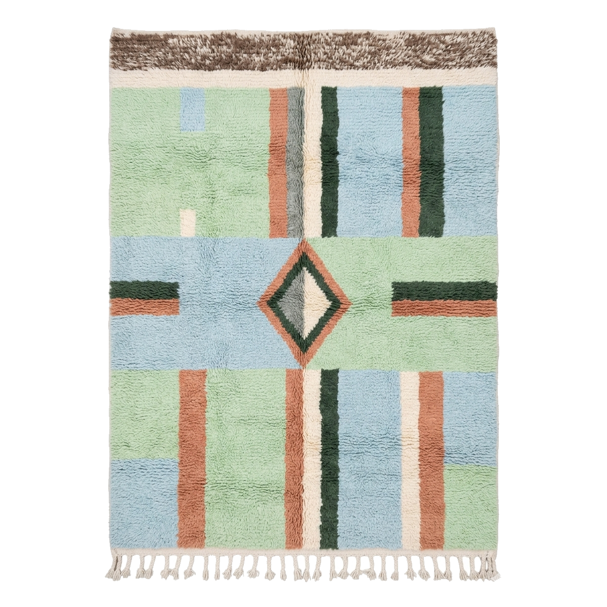 Color Block Nomad Moroccan Shag Rug
