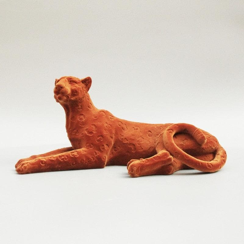 Colored Flocking Cheetah Sculpture Colored Flocking Cheetah Sculpture Colored Flocking Cheetah Sculpture 
