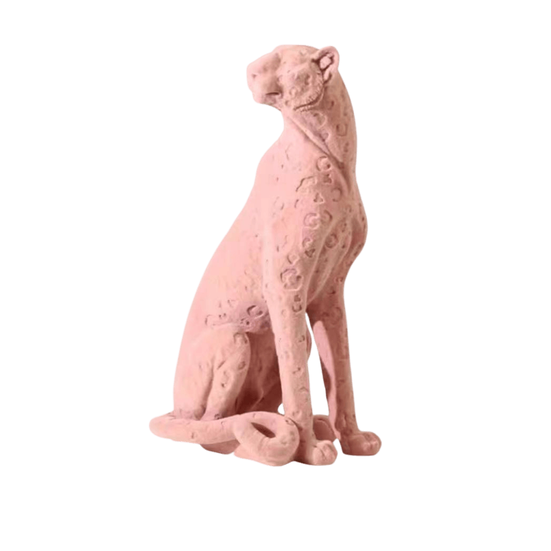 Colored Flocking Cheetah Sculpture Colored Flocking Cheetah Sculpture Colored Flocking Cheetah Sculpture 