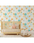 Colorful Fabric Print Circles Removable Wallpaper