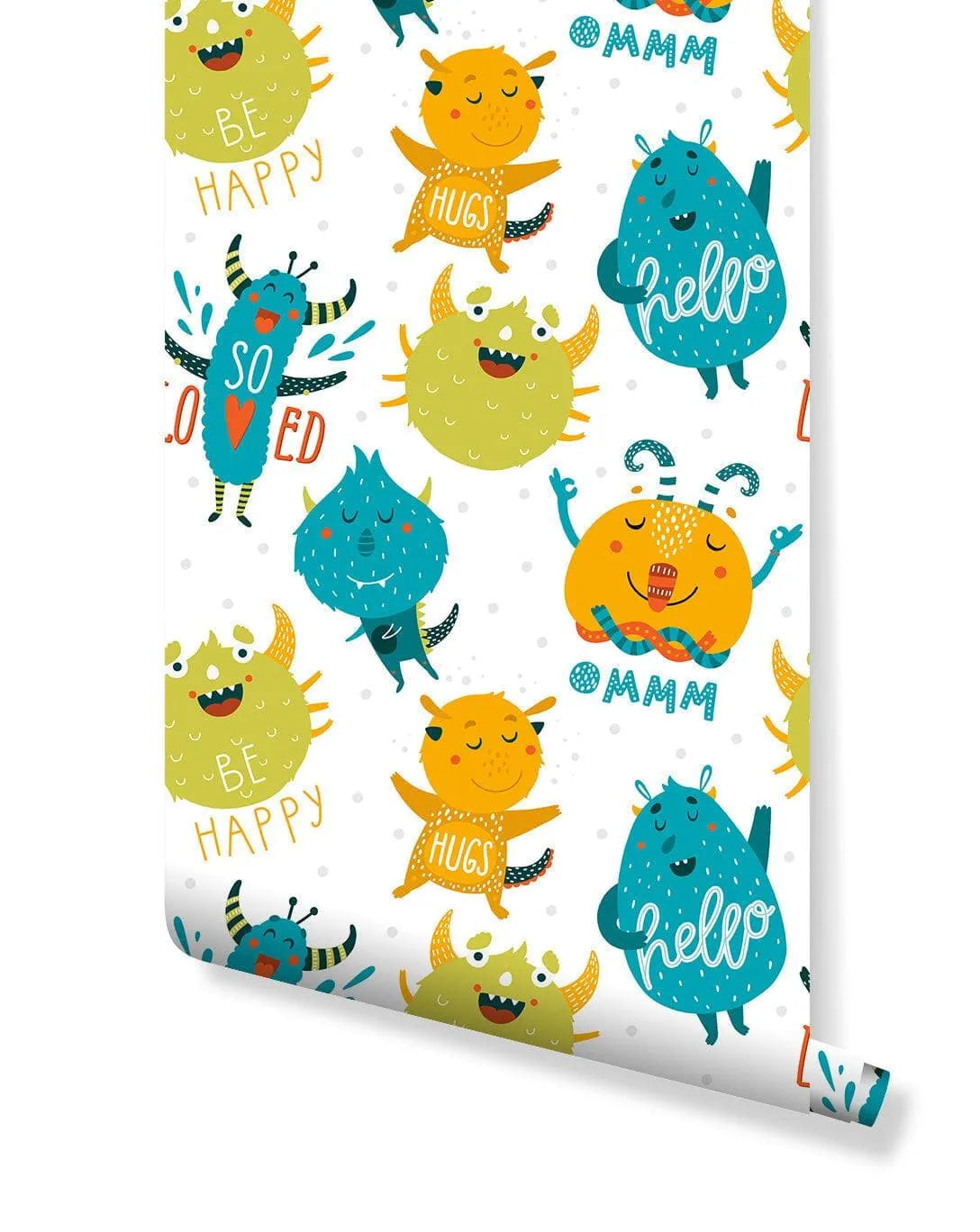 Colorful Lovely Monsters Removable Wallpaper