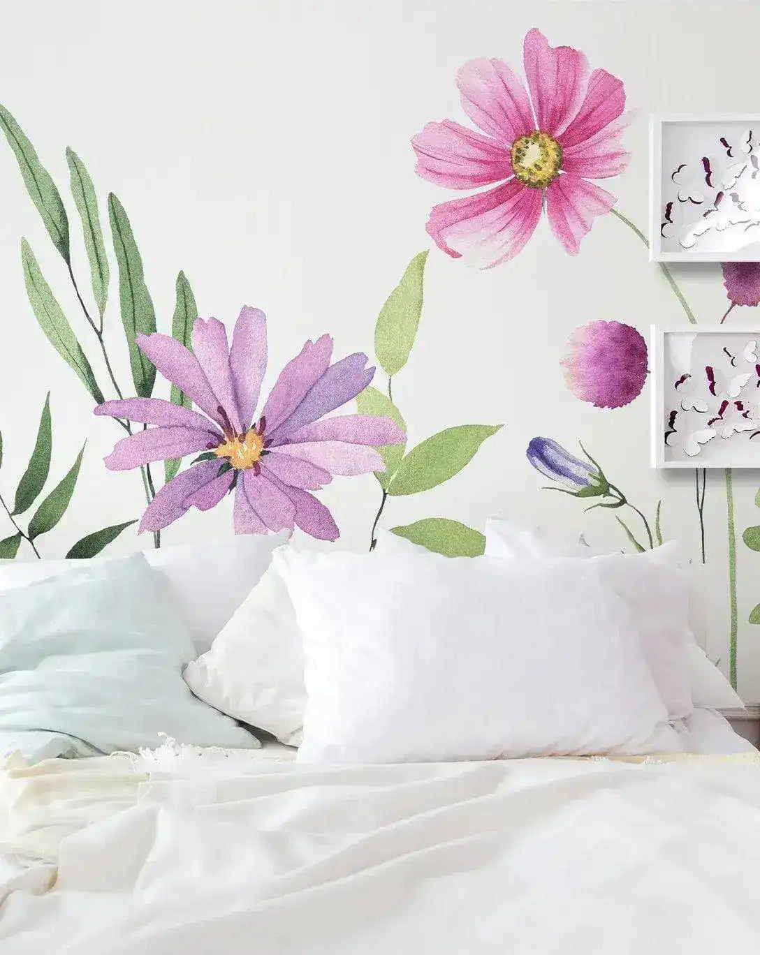 Colorful Wildflowers Watercolor Wall Mural