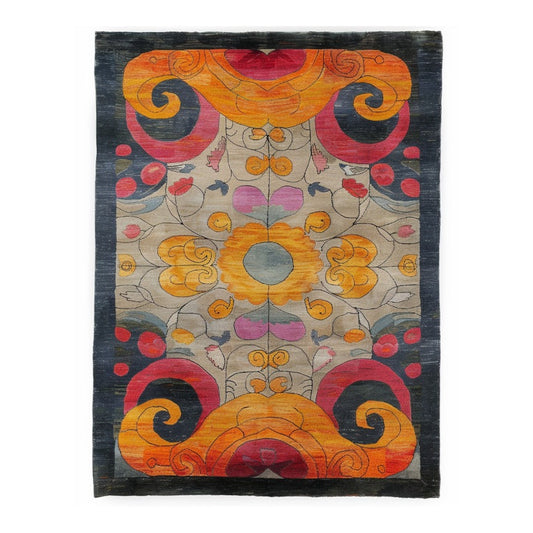 Colorful Kaleidoscope Hand Knotted Area Rug