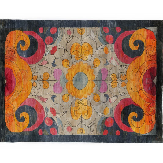 Colorful Kaleidoscope Hand Knotted Area Rug