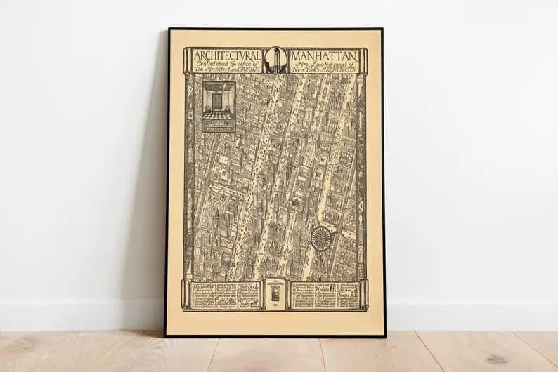 Manhattan Map Print| Art History