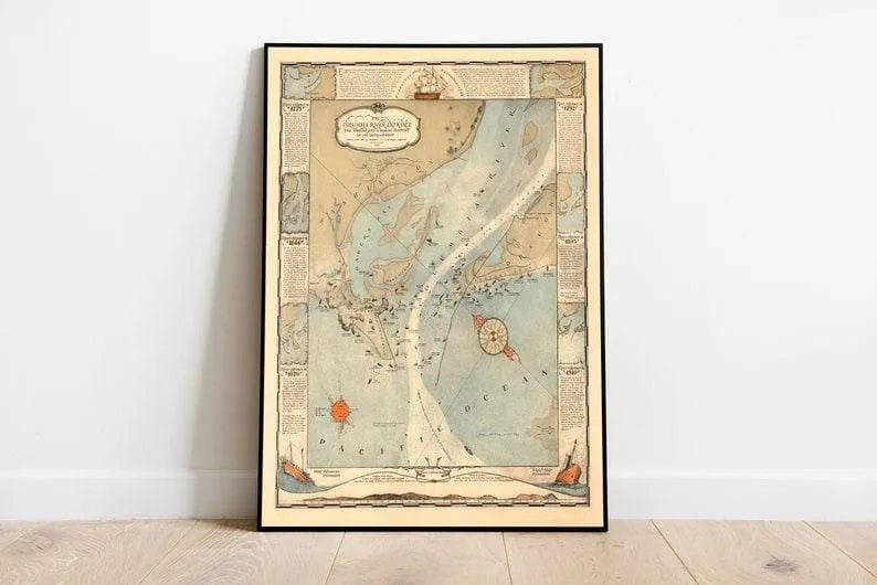 Columbia River Map Print| Art History