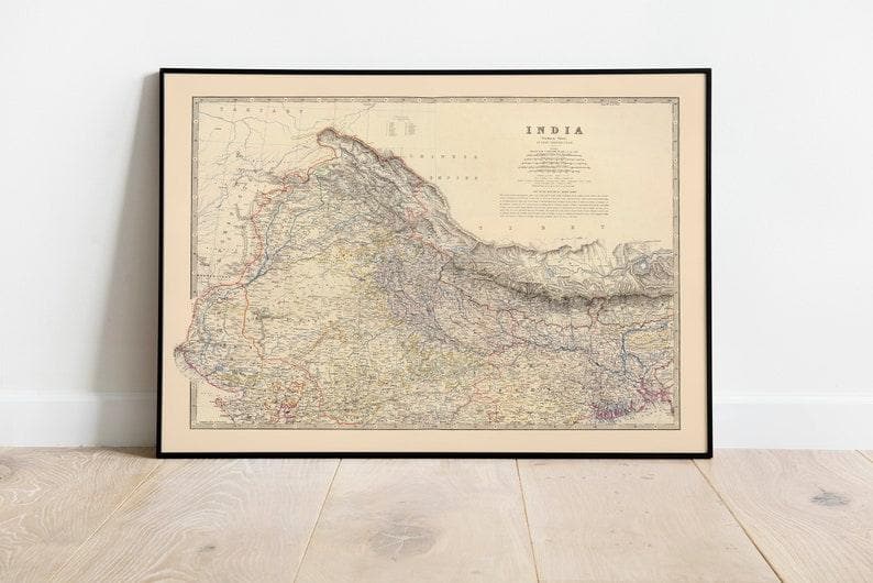 Composite Map of European Russia 1861| Old Map Wall Decor Composite Map of European Russia 1861| Old Map Wall Decor Composite Map of India Northern 1861 Old Map Wall Decor 