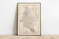 Composite Map of European Russia 1861| Old Map Wall Decor 
