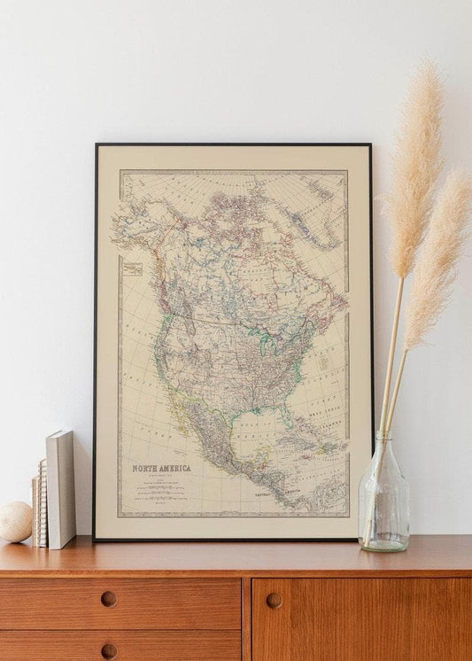 Composite Map of North America 1861| Old Map Wall Decor Composite Map of North America 1861| Old Map Wall Decor Composite Map of North America 1861| Old Map Wall Decor 