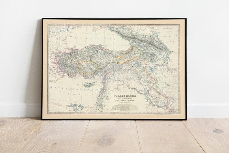 Composite Map of Turkey in Asia 1861| Transcaucasia 
