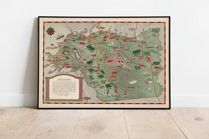 Contra Costa Map Print| Art History