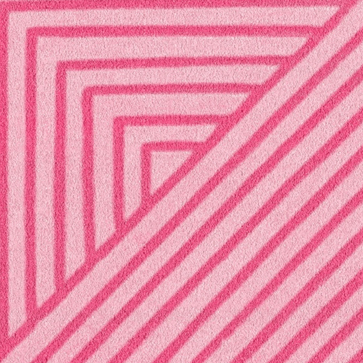 Contemporary Pink Geometric Hand Tufted Wool Rug