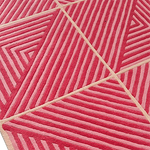 Contemporary Hot Pink Geometric Hand Tufted Wool Rug