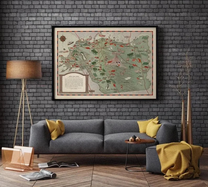 Contra Costa Map Print| Art History