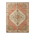 Coral Sunset Oushak Hand Knotted Rug