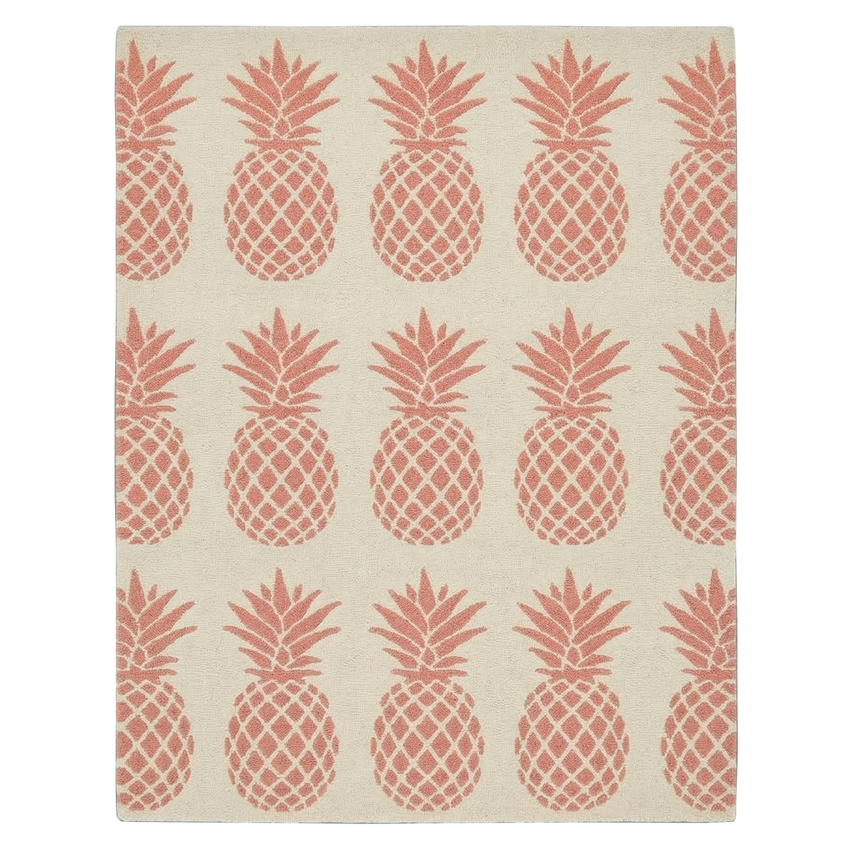 Coral Pineapple Hand Tufted Wool Rug