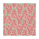 Coral Wave Lattice Square Hand Tufted Rug