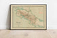 Costa Rica Map Wall Print| 1903 Costa Rica Map