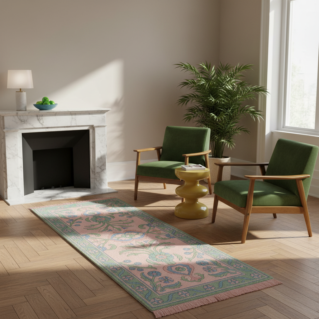 Cottage Folk Knotted Runner Rug