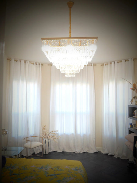maia homes 100% Cotton Room Darkening Curtains - 2 Panels, White