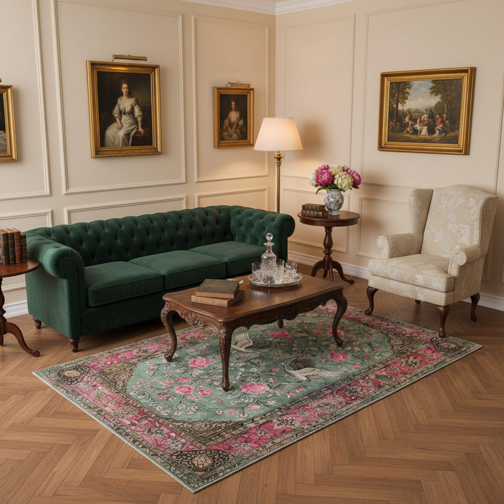 Crane's Ballet Hand Knotted Area Rug