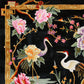 Cranes in Floral Harmony Hand Tufted Rug