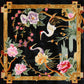 Cranes in Floral Harmony Hand Tufted Rug