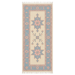 Cream Floral Heritage Hand Knotted Runner Rug 